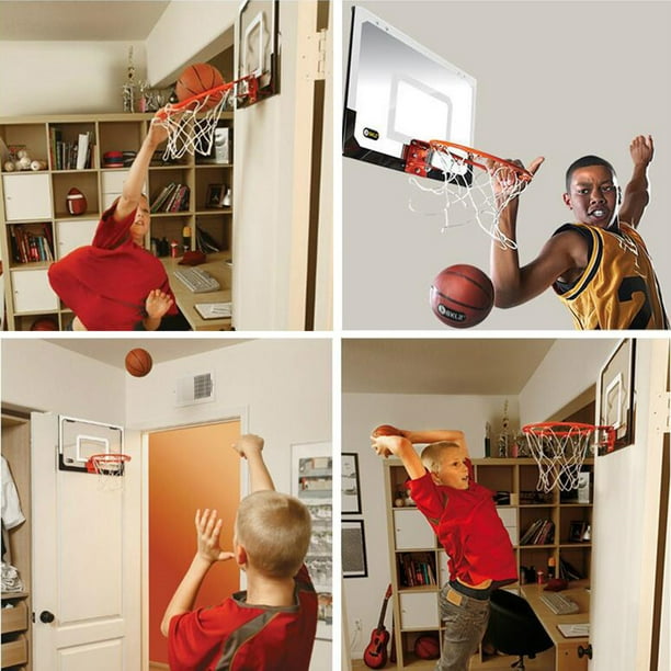 Mini Aro De Baloncesto Electrónico Con Marcador – 3 Pelotas De Goma Para Puerta, Pared U Oficina (Regalo Deportivo)