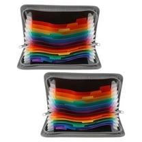 FRCOLOR 2pcs Mini Accordion Folder with Zipper Expanding Receipt and Coupon Organizer Multi Pocket for Bill Storage