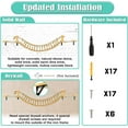 thumbnail image 4 of Cat Wall Shelves, Cat Wall Furniture 70" Cat Bridge Wall Mount Cat Perch Wooden Hammock Cat Tree Cat Climber Cat Cloud Shelf Board Cats Bed, 4 of 7