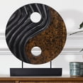 thumbnail image 5 of Decozen Home Decor Handmade Wooden Sculpture Art in Yin Yang Design for Home Decor - Acacia Wood, 5 of 8