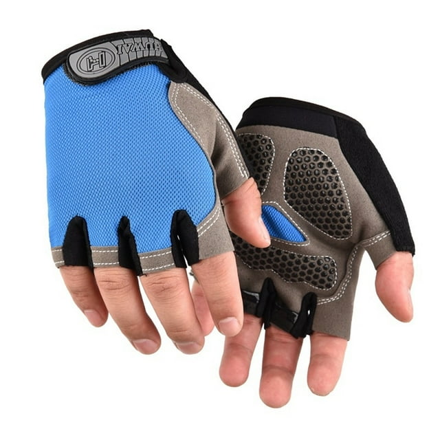 Gants de Sport de Cyclisme de Printemps et d'Automne Demi-Doigts pour Vélos pour Hommes et Femmes Gants de Cyclisme Courts à Doigts Antidérapants comme