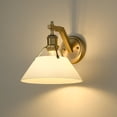 thumbnail image 2 of Yep by Golden Lighting Orwell 1-light Wall Sconce in Brushed Champagne Brass and Opal Glass, 2 of 2