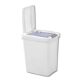 thumbnail image 2 of 7.5 Gallon White Wastebasket with Touch-Open Lid: Ideal Office Trash Can, Under Sink Trash Can, Or Garbage Can with Lid for Kitchen, Bathroom, Mudroom, 2 of 7