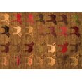 thumbnail image 1 of Ahgly Company Indoor Rectangle Abstract Orange Modern Area Rugs, 8' x 10', 1 of 4