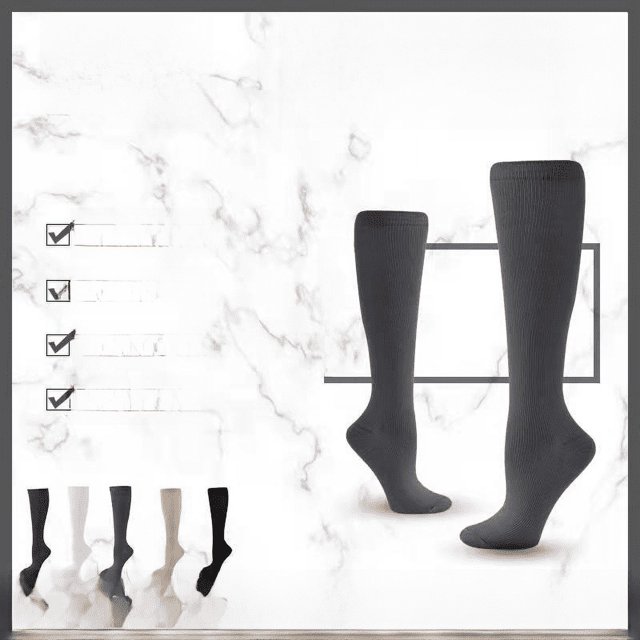 Calcetines de presión para pantorrillas, calcetines planos de nailon de imitación para mujer para las cuatro estaciones, calcetines para deportes al aire libre, calcetines para correr, calcetines