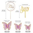 thumbnail image 2 of Decoraciones para pastel LANGPA de 22 piezas con mariposas para fiesta, 2 of 7