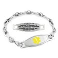 thumbnail image 1 of MedicEngraved Stainless Steel Custom Medical Alert Bracelet - 6mm Infinity Link, 1 of 7