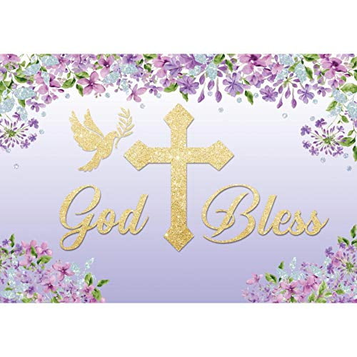 Party Supplies Holy Baby Theme God Bless Communion Blue Background Any
