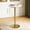 Gold+White, variant on Modern 23.6" Round Bar High Pub Bistro Table with Stainless Steel Base for Home Bar Kitchen Patio Party