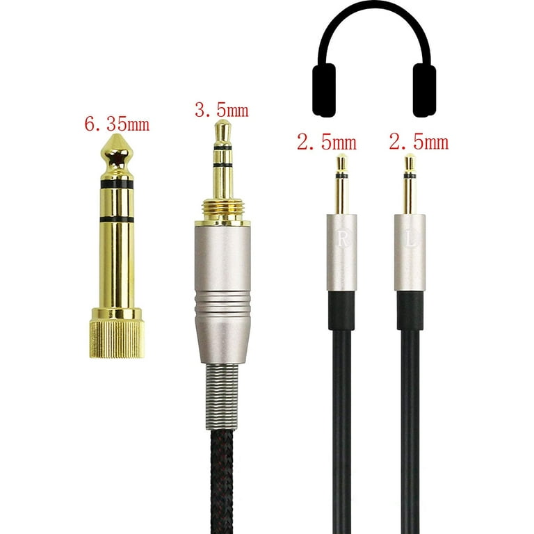 Dual 2.5mm to 3.5mm 6.3mm Adapter Replacement Cable Compatible with Monolith M1060 M1060C M565 M565