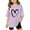 A-Light Purple, variant on ChaoLingNeng Girls Short Sleeve T Shirts Kids Summer Tops Crewneck Basic Graphic Tees Soft Loose Christmas T Shirts,13-14 Years