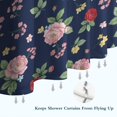 thumbnail image 6 of Pioneer Flower Floral Print Pattern Shower Curtain 84"x72", Bathroom Decorative Shower Curtain Set with 12 Hooks, Waterproof Washable, 6 of 6