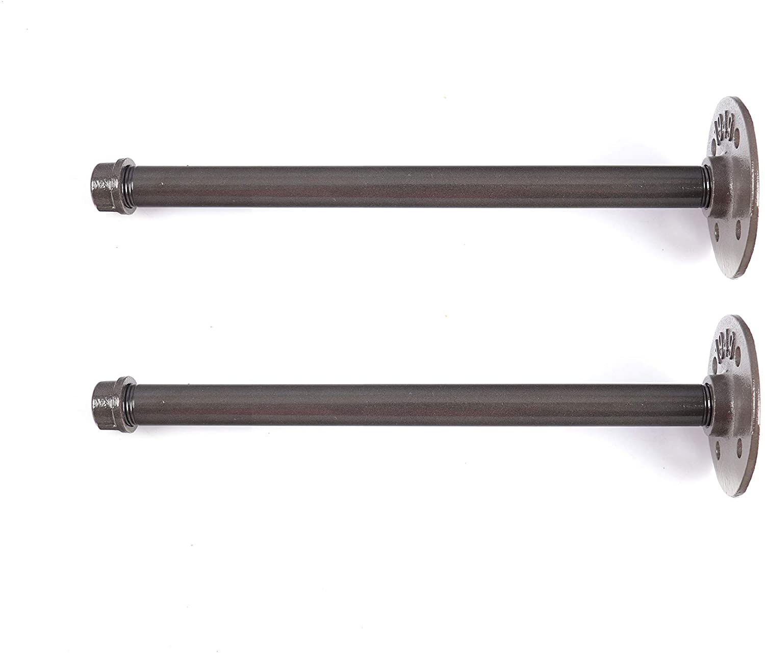 ATT Rustic Floating Shelf Brackets Industrial Iron Pipe Shelf Brackets 20mm Diameter 2 Pack In Grey - image 1 of 1