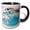 Black/White, variant on 3drose, Travertine Rocks, Ancient Architecture, Pamukkale, Turkey-as37 Aka0380 - Ali Kabas, 11oz Mug