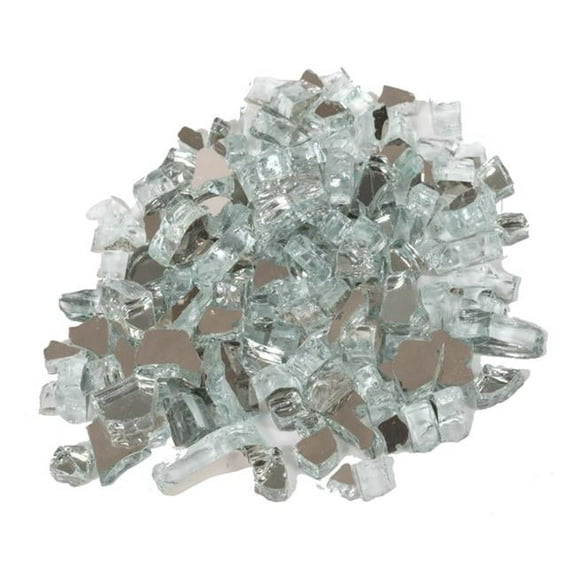 Dagan TG-SILVER 0.25 in. Reflective Fire Glass, Silver