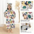 thumbnail image 3 of FORMRS Wearable Blanket Hoodie with Sleeves for Kids Cozy Flannel Sweatshirt, Cute Cartoon Pattern, 3 of 7