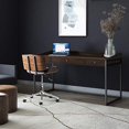 thumbnail image 1 of SIMPLIHOME Ralston SOLID WOOD and Metal Modern Industrial 60 inch Wide Home Office Desk, Writing Table, Workstation, Study Table Furniture in Distressed Hickory Brown with 2 Drawerss, 1 of 5