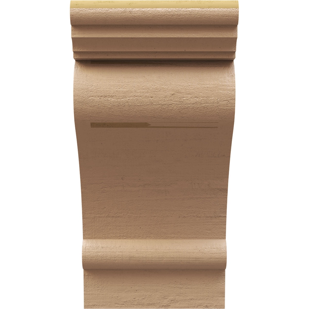 10"W x 10"D x 20"H Wide Mayflower Rough Cedar Woodgrain TimberThane Corbel, Primed Tan