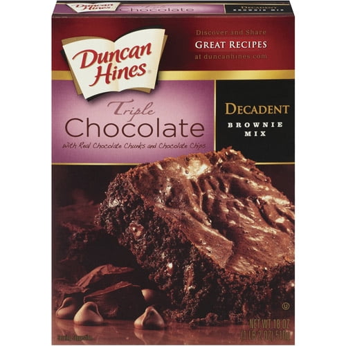 Duncan Hines Decadent Triple Chocolate Brownie Mix, 18 - Walmart.com