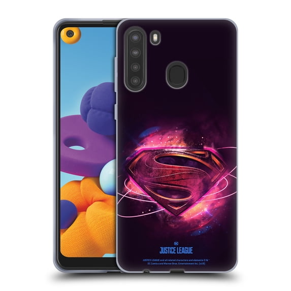 Head Case Designs Officially Licensed Justice League Movie Logos Superman 2 Soft Gel Case Compatible with Samsung Galaxy A21 (2020)
