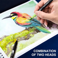 thumbnail image 3 of 100 Colores Plumones Doble Punta Pencil Marcadores A Base De Agua No Toxico Xtellar multicolor, 3 of 4