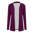 thumbnail image 4 of Jxximdong Cardigans for Women, Lightweight Knit Loose Long Sleeve Sweater Casual Soft Drape Open Front Fall Coats, Women's Bolero Shrugs Purple, 4 of 7