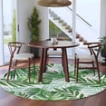 thumbnail image 3 of Monstera Leaves Round Area Rug 8Ft Washable Large Circle Rugs for Living Room Dorm, Summer Palm Leaf Botanical Wooden Grey Non-Slip Carpet Floor Mats Indoor Outdoor Carpet Runner Aesthetic Home Decor, 3 of 8