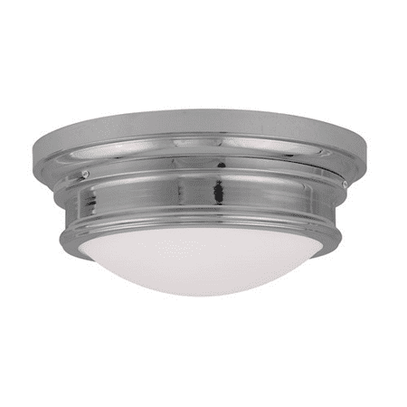 

Semi Flush Mounts 3 Light With Hand Blown Satin White Glass Chrome size 16 in 180 Watts - World of Crystal