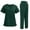 Dark Green, variant on Khaki Scrubs Sets for Women Plus Size Nursing Uniforms Petite V Neck Scrub Pants and Tops Scrub Joggers Medical Scrub Sets with Pockets Khaki M