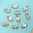thumbnail image 4 of Diamantes De Imitación De Coser 5X10 Mm Dorado Flash Especial Diamante Cosido A Mano 20 Piezas Accesorios Para Ojos De Caballo Decoración Horquilla Circón Diamante Cristal, 4 of 7