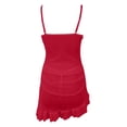 thumbnail image 6 of BRICH Sets for Women Dress with Underwire Push up Bras Lace Chemise Ruffle Hem Sleepwear Outfits XL, 6 of 6