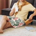 thumbnail image 2 of Daiia Lilies Flowers Mens Woven Stretch Pajama Short,Short Pajama Pants-4X-Large, 2 of 7