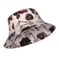 thumbnail image 2 of Bingfone Retro Red Black Roses Bucket Hat For Men Women,Packable Reversible Printed Sun Hats,Fisherman Outdoor Travel Hiking Beach Caps, 2 of 9