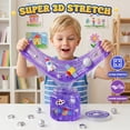 thumbnail image 5 of JOY SPOT! 8-Pack Sensory Slime Kit for Kids 3+, 3.53oz/Jar, Crystal Clear Slime with Arctic, Dinosaur, Space & Medieval Figures, Party Favors for Boys & Girls, 5 of 7