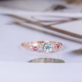 thumbnail image 3 of HeartsAndYou 1ct Natural Aquamarine & Diamond Ring Bezel Set Solitaire 14k SOLID Rose Gold, 3 of 9