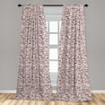 thumbnail image 5 of Ambesonne Modern Curtains, Popular Fashion Words, Pair of 28"x63", Red Black and White, 5 of 5