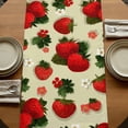 thumbnail image 5 of Table Runners 72 Inches Long Dress Scarves, Beige Red Strawberry Farmhouse Kitchen/Dining Table Runner, Coffee Tablerunners, Spring Floral Watercolor Summer Botanical 14x72 Inch, 5 of 9