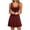 Wine, variant on Bxsruta Womens Tank Dress Casual Summer Sundress Tie Front Flared Mini Dress
