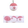 thumbnail image 5 of Christmas Ball Ornaments 3 Pcs - 3 inch Large Shatterproof Christmas Balls, Multi-Shapes Decorations Indoor, Cute Holiday Party Hanging Ornaments for Xmas Tree, Wreath, Vines, White, 5 of 9