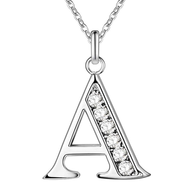 Collar de 26 letras, accesorios de moda de diamantes, regalos para la novia del amante Wmkox8yi sjalhkljlk5858