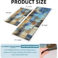 thumbnail image 3 of Blue Orange Abstract Kitchen Rugs Set of 2 Teal Brown Anti Fatigue Non-Slip Kitchen Mats 2/5 Inch Thick Modern Rug Comfort Standing Mat PVC Carpet for Laundry Office Sink (17.3" x28" + 17.3" x 47"), 3 of 6