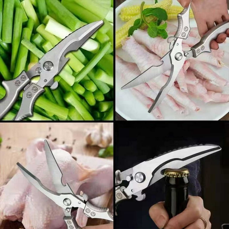 C.JET TOOL 8 Kitchen Scissors for food, Kitchen Shears with Protective  Sheath, Food Meat Cooking Scissors Heavy Duty All Purpose, Stainless Steel