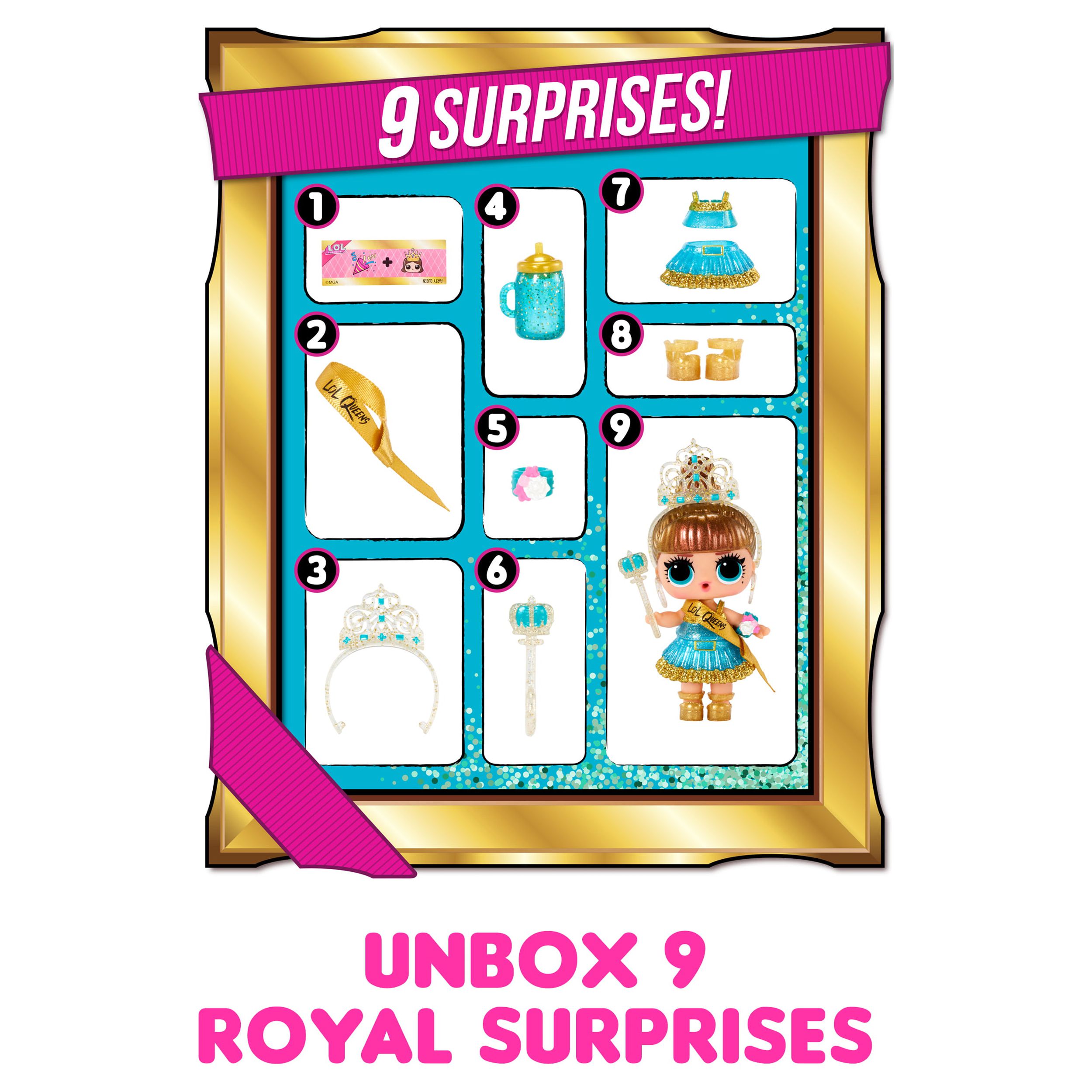 lol surprise queens dolls with 9 surprises including doll, fashions, and royal themed accessories - great gift for girls age 4+ - image 4 of 7