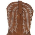 thumbnail image 3 of Searchers SC200917BRM Brown Cowboy Boots for Men Square Toe Embroidered Western Boot - Medium, 3 of 7