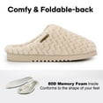 thumbnail image 5 of LongBay Women’s Soft Flannel Memory Foam Slippers Slip on House Fuzzy Shoes Indoor Outdoor, 5 of 7