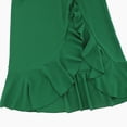 thumbnail image 4 of ALSLIAO Vestidos de dama de honor para mujer, tirantes finos, volantes, vestido de cóctel dividido, verde XL, 4 of 8