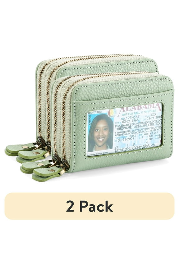 (2 pack) Sendefn Small Genuine Leather Wallet for Women, RFID Blocking Credit Card Holder Wallet