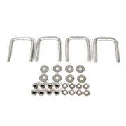 Kojem 4 Trailer U-Bolts Universal for Boat Trailer Square U Bolt Galvanized Steel 1/2Dia x 3 1/16 x 4 5/16