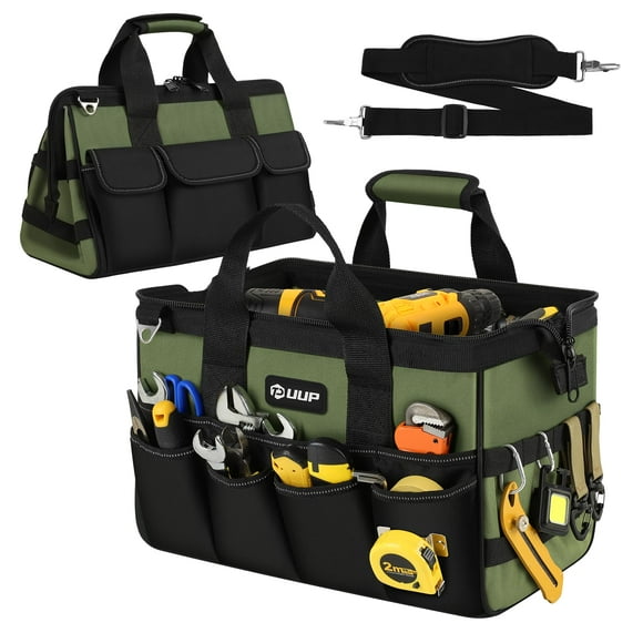 Bolsa de herramientas UUP Heavy Duty de 38 cm con 16 bolsillos con correa para el hombro