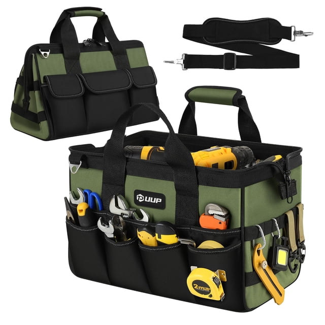 Bolsa de herramientas UUP Heavy Duty de 38 cm con 16 bolsillos con correa para el hombro